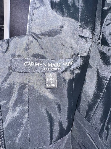 Carmen Marc Valvo Collection black Taffeta Dress Size 6 - Picture 6 of 7