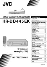 JVC HR-DD445EK VCR Owners Instruction Manual Reprint