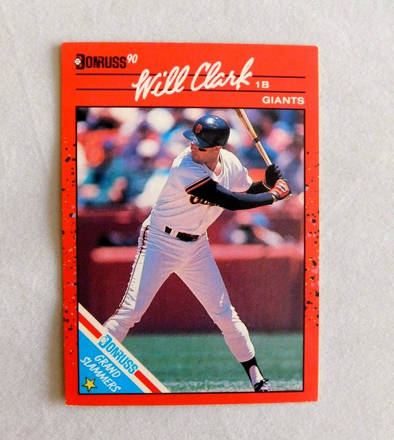 Will Clark Donruss 1990 Baseball Trading Card Giants 6 First Base