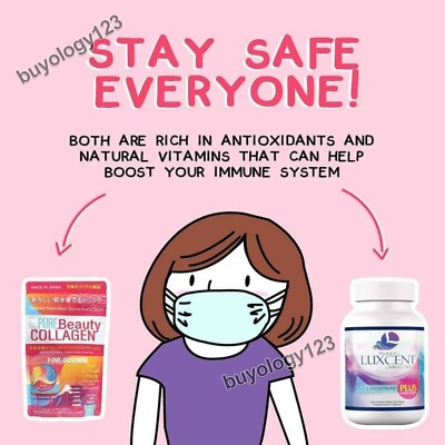 AUTHENTIC LUXCENT L-GLUTATHIONE & PURE BEAUTY COLLAGEN 100,000MG