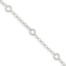 .925 Sterling Silver Children's 5mm Cable Link Fancy Kid's Bracelet 6"