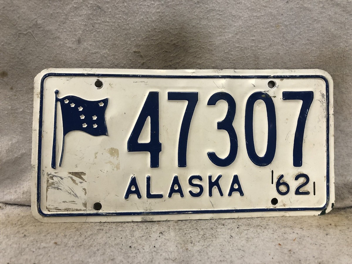 Vintage 1962 Alaska License Plate | eBay