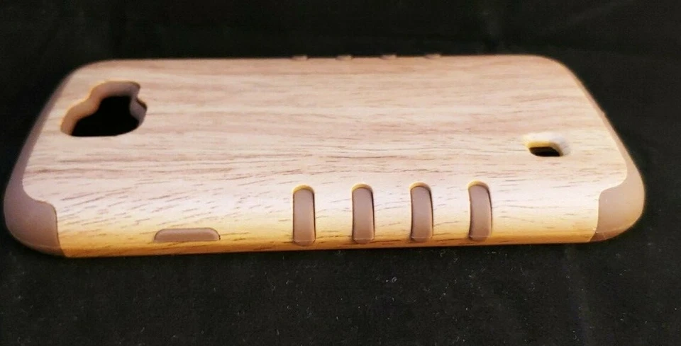 Funda protectora híbrida de silicona KoolKase madera grano claro/marrón para LG K3 (1970) Foto 4 de 4