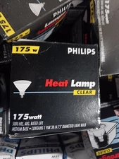 Thermador Wall Hood Clear Heat Lamp 175W Bulb Genuine PHILIPS IR-175C lot of 6