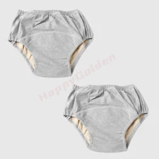 2Pack Adult Incontinence Reusable Cloth Diaper Pants Large waterproof Leak-Proof