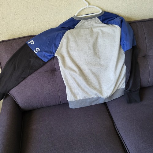 PRPS Goods And Co Sweatshirt Mens SZ L Grey Color Block Sleeves Streetwear Y2k - Picture 5 of 12