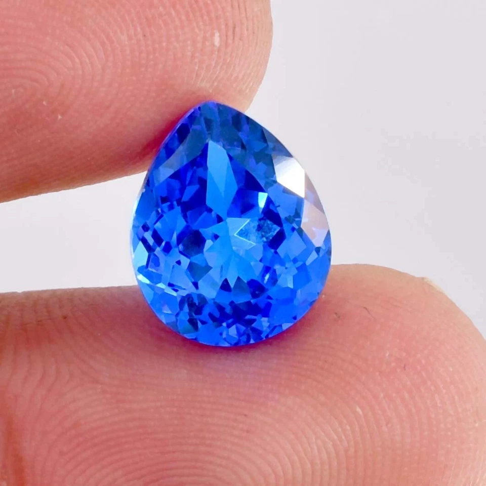 Flawless 16 x 12 mm Natural Blue Tanzanite Loose Gemstone (GIT Certified) - Image 4 of 4