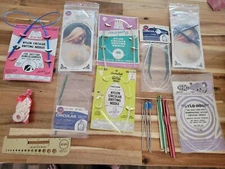 Lot Of Crochet Hooks & Circular Knitting Needles