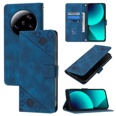 Für Xiaomi 13 Ultra Skin Feel Geprägte Leder Handy Tasche Hülle Schale