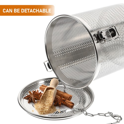Stainless Steel Spice Strainer Basket for Braised Pork Soup 14x15cm