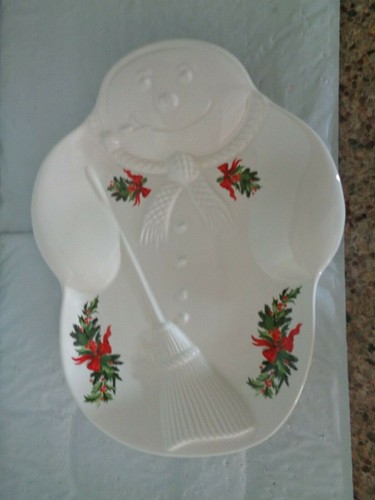 Pfaltzgraff - Vacaciones - Winterberry blanco / Acebo - Muñeco de nieve - Plato para servir - Imagen 2 de 3