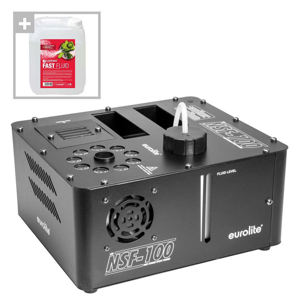 Гибридный комплект Nebelmaschine Eurolite NSF-100 LED DMX с жидкостью Nebel Effekt Fog Sm