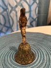 Hubley 1920s antique toy castiron brass parrot dinner bell. — photo 4