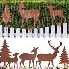 5 pi??ces panneaux de cour en m??tal pour d??coration de jardin ext??rieur avec