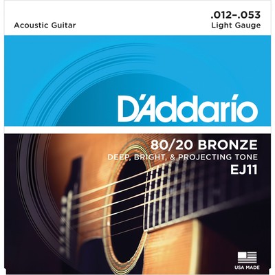 D'Addario EJ11 12-53 80/20 Bronze Light - Westerngitarrensaiten