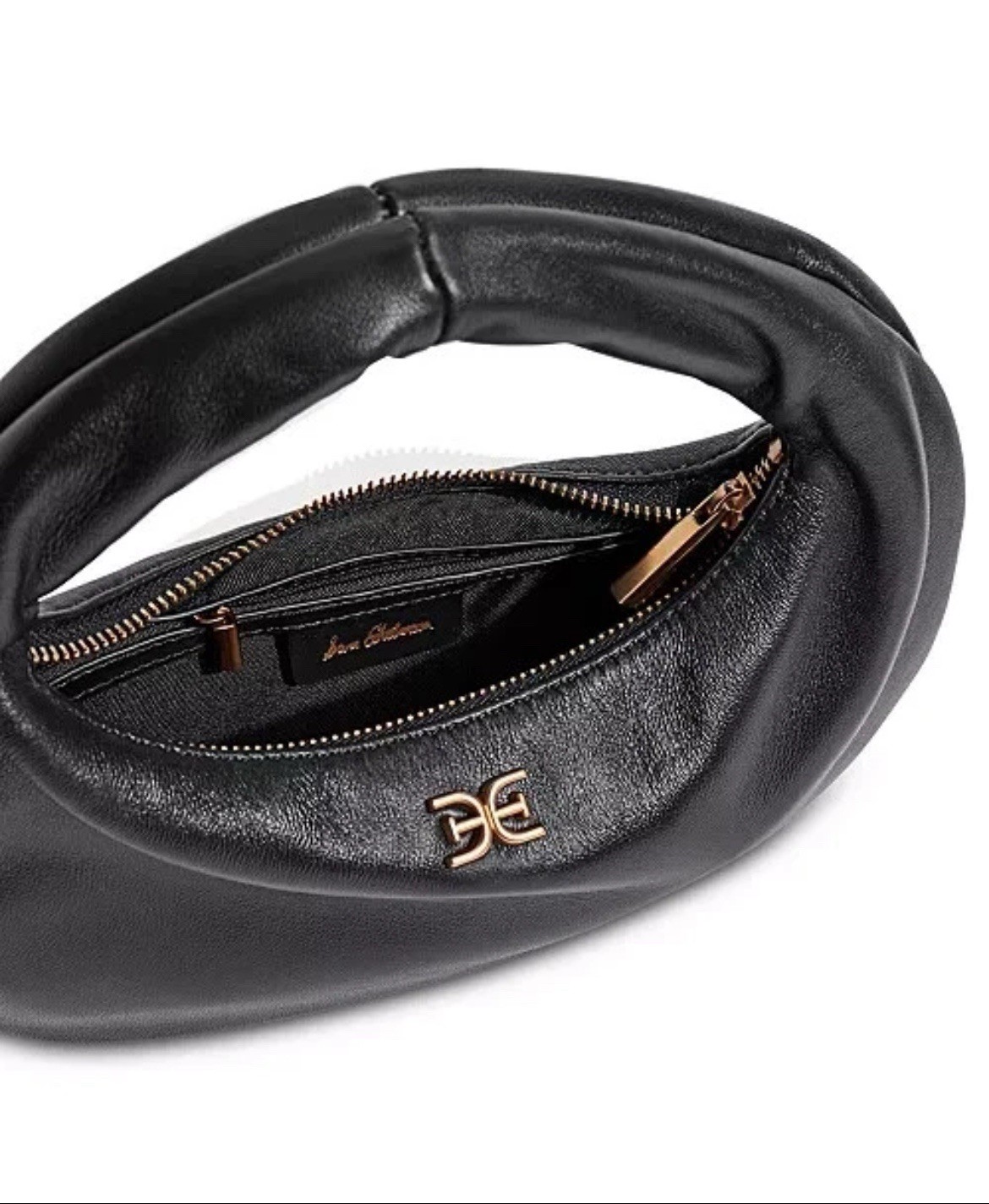 NWT SAM EDELMAN MICHAELA MINI BLACK LEATHER HOBO BAG PURSE~DUST BAG image 2