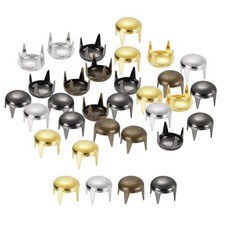 80Pcs Mixed Color 6mm Round Dome Rivets for DIY Leather Craft