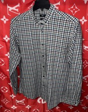 Men s Boss Hugo Boss Button Up Long Sleeve Shirt Size XL Multi Color Plaid