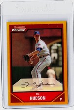 2007 BOWMAN CHROME GOLD REFRACTOR #167 - TIM HUDSON #ED 34/50