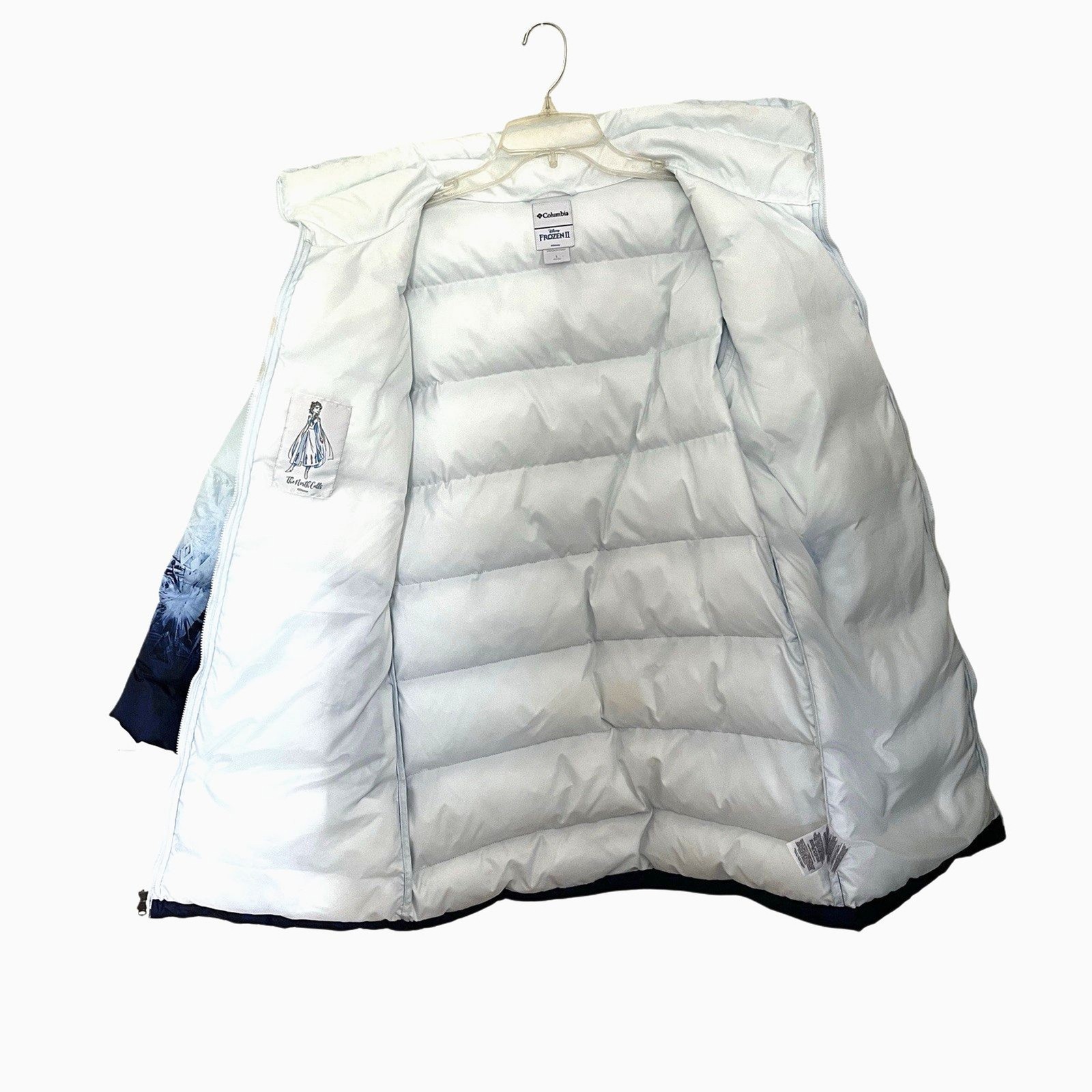 Columbia Disney Frozen II Elsa Puffer Jacket Blue Sz Youth Large 14/16 Ltd Ed image 8