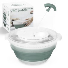 COOK WITH COLOR Collapsible Salad Spinner 4 QT Space Saving Lettuce Dryer