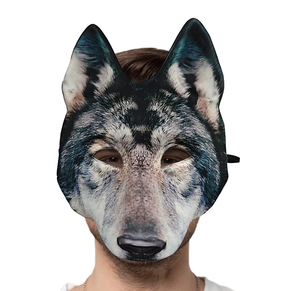 Halloween Cosplay Wolf Kostüm Maske Vollgesichtsmaske für Männer Frauen - Bild 2 von 4