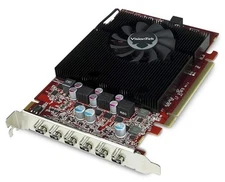 Radeon 7750 2GB GDDR5 6 4k Monitor Graphics Card, 6 Mini DisplayPort Outputs,...