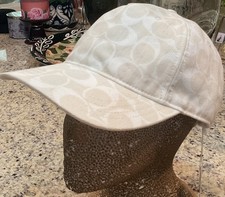 Cappello da baseball Coach donna taglia XS/S firmato denim 11006849JAX gesso prezzo al pubblico consigliato $128