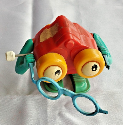 Mechanisches Spielzeug, zum Aufziehen, Professor TOMY oder Mr Glasses, 80er Jahre