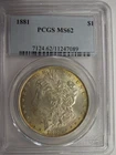 PCGS MS 62 1881 Morgan Dollar