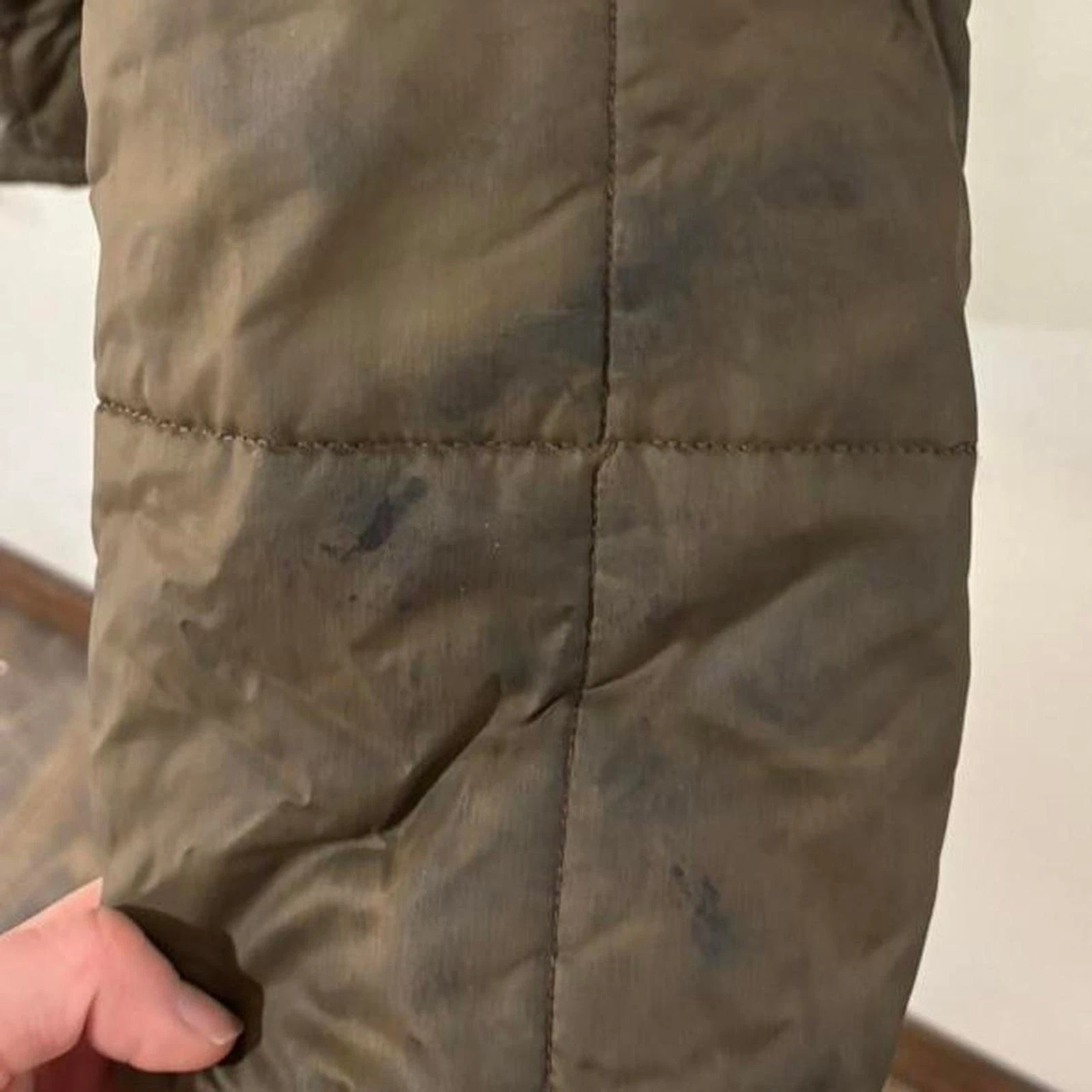 Vintage 70s Quilted Puffer Chore Jacket With Faux Fur Collar Size Men’s 2XL image 4