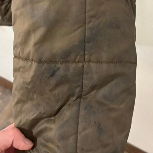 Vintage 70s Quilted Puffer Chore Jacket With Faux Fur Collar Size Men’s 2XL image 4