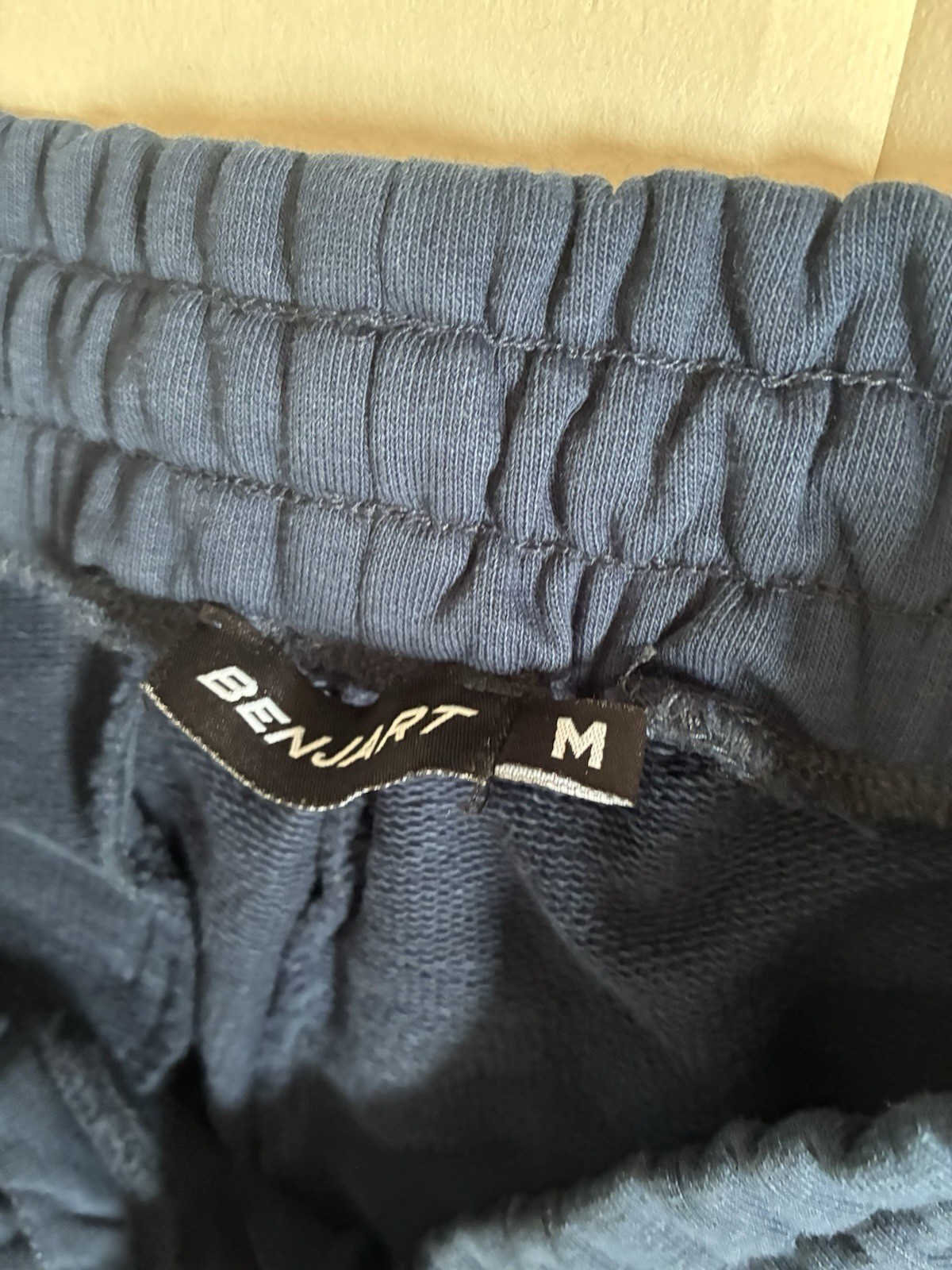 Benjart Navy Blue Crest Logo Joggers Tracksuit Bottoms Men's Size Medium image 3
