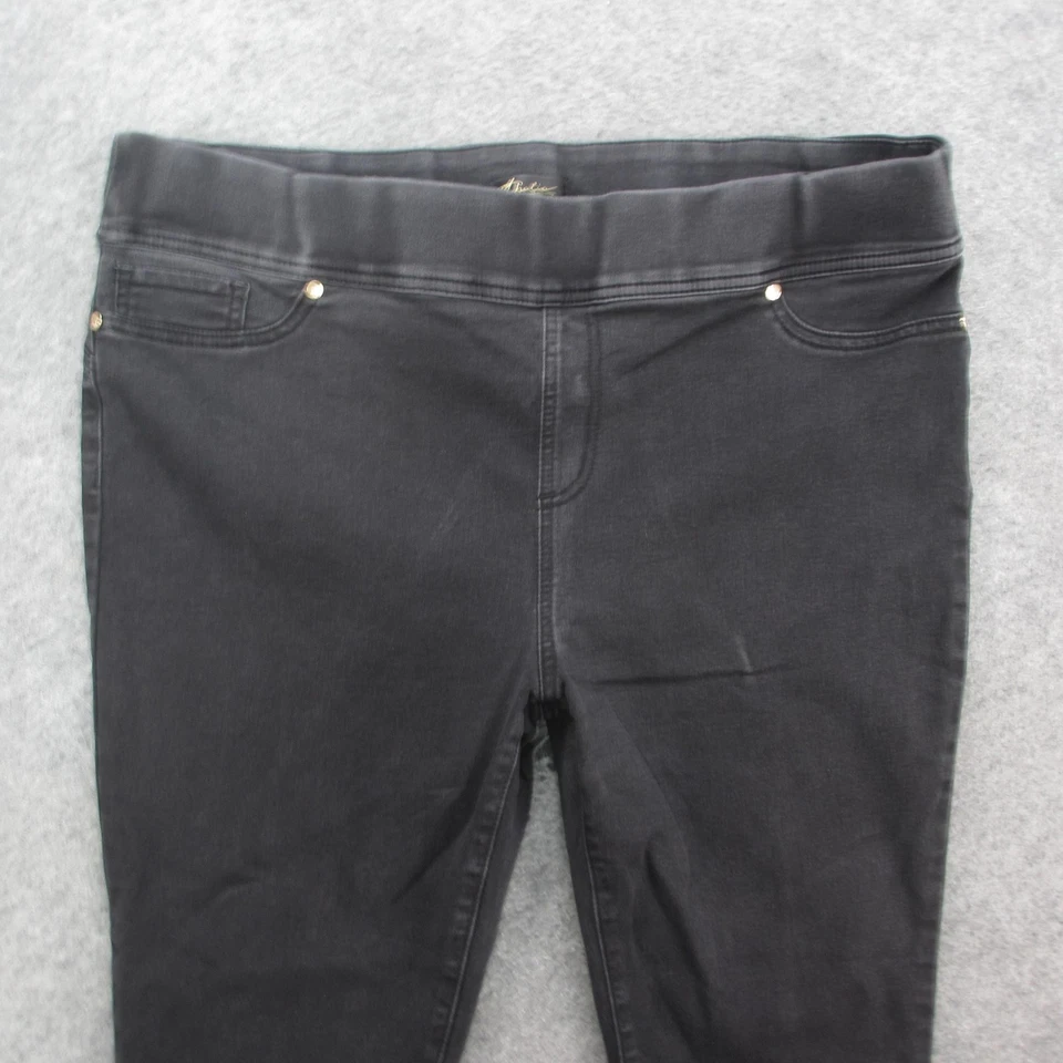 Pantalones de mezclilla informales Thalia Sodi para mujer 2XL negros ajustados elásticos Foto 2 de 4