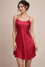 Victoria s Secret Y2K Hot Pink Silky Satin Mini Slip Dress Gown Racer Back XS