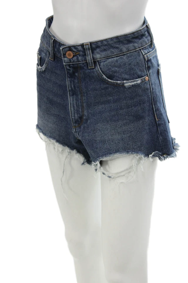 DL1961 Womens Cotton Zip Button Lined Distressed Shorts Blue Size EUR 23 - Изображение 2 из 4