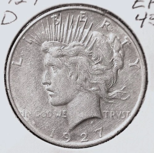 1927-D Peace Dollar, Ch EF #2834