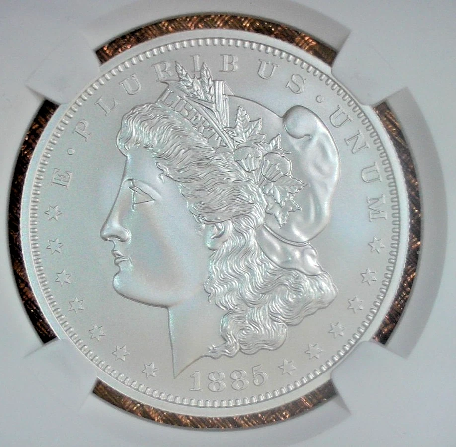 Uncirculated Silver MS 70 Graded Morgan US Dollars (1878-1921) for