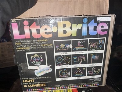 2016 Lite-Brite with original box tested working, BOARD ONLY & few Pegs!