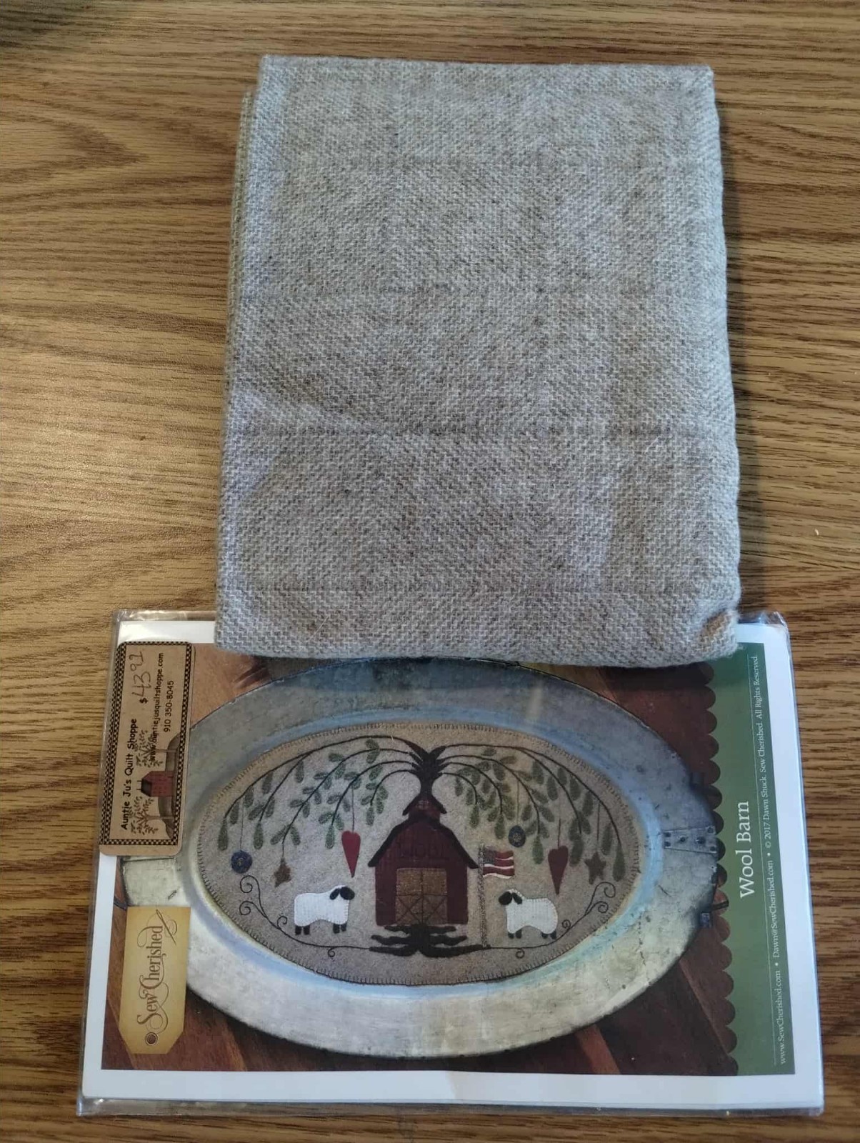 Oval Primitive Wool Barn Complete Kit, by Sew Cherished, New Craft