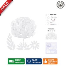 Versatile White Petal Mosaic Tiles - 100 Hand-Cut Glass Pieces for Home Decor