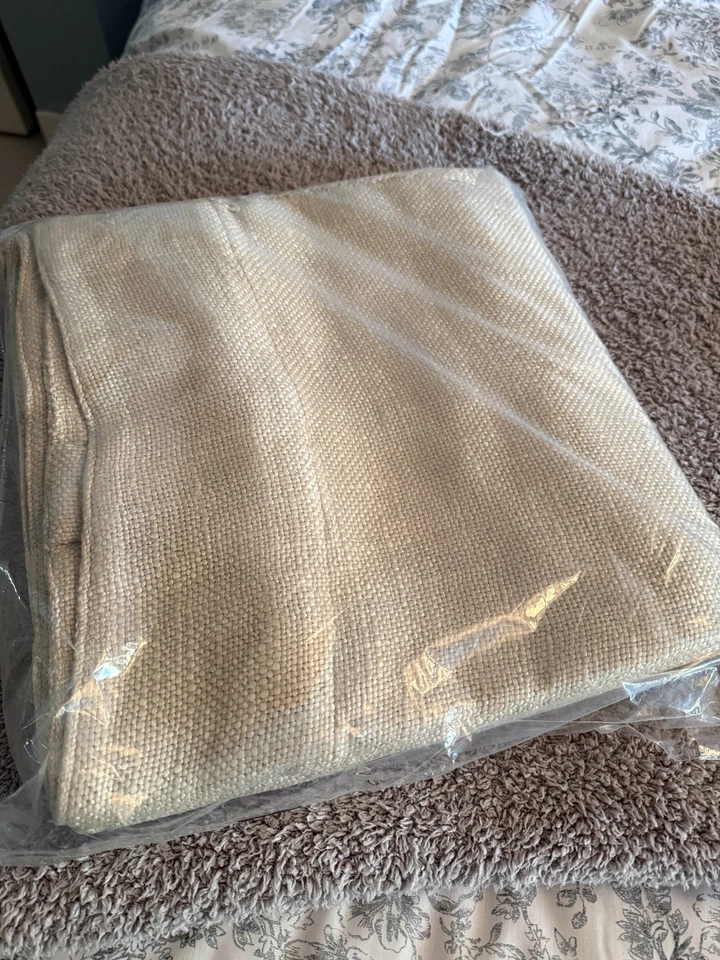 1 Anthropologie Luxe Linen Lenox Curtain Panel In Beige Linen 50x96 - Image 4 of 4