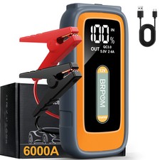Car Jump Starter 6000A Peak 12V Automatic Portable Car Jump Starter Battery Pack