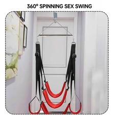 Restraint BDSM 360 Spinning Sex Swing Ceiling Adjustable Sling Position Couples