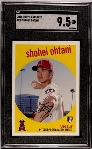 2018 Topps Archives Shohei Ohtani RC Rookie #50 Angels SGC 9.5