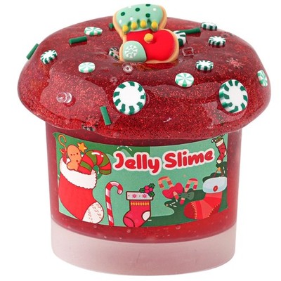 Christmas Stocking Stuffers for Kids - Red Glitter Crystal Slime, Super 