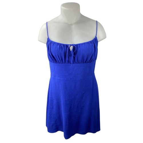 Aritzia Sunday Best Delilah Blue Sleeveless Mini Tank Flare A-Line Slip Dress XL