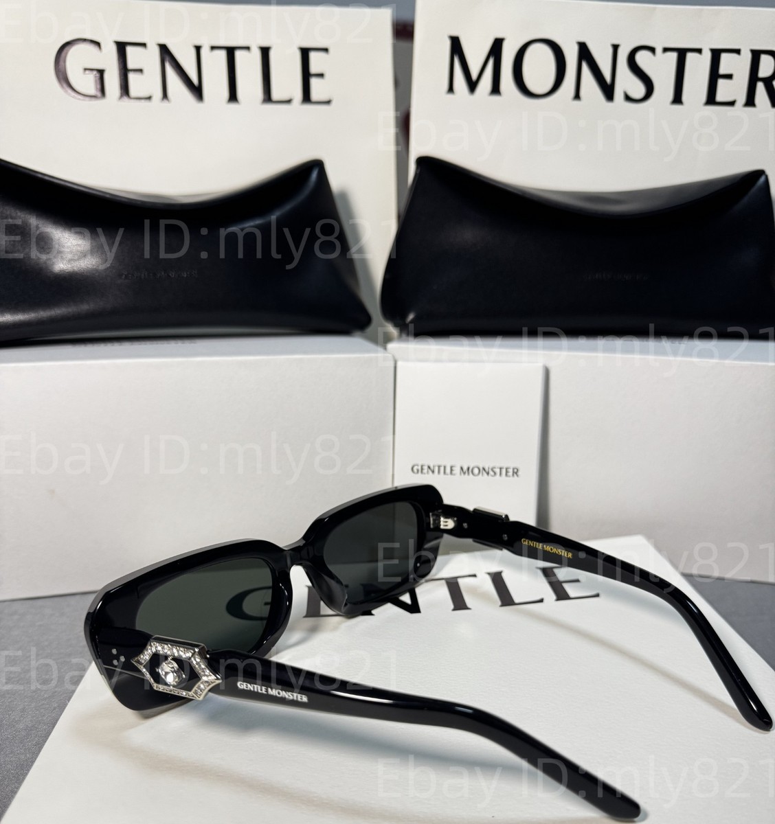 GentleMonster Sunglasses Phantom 01 Black Frame Gray Lenses | eBay