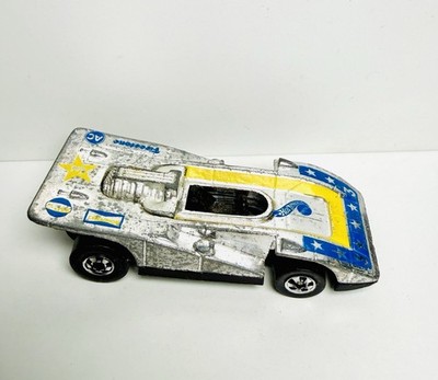 Hot Wheels Blackwall 1977 Super Chromes Steam Roller Chrome w Blue/Yellow Tampo