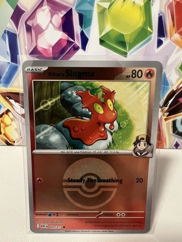 Ethan’s Slugma 023/217 Common Poke Ball Reverse Holo Pokemon TCG Ascended Heroes